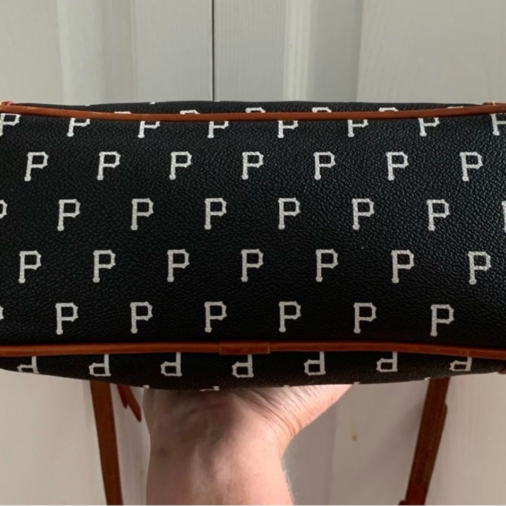 Dooney & Bourke Black and Brown Signature P Crossbody - Picture 6 of 9